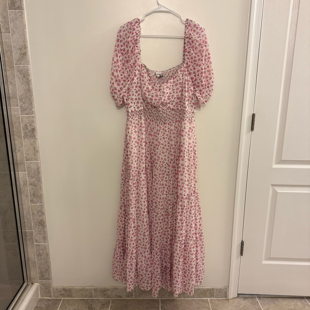 Arula Floral Pink Dress - Picture 2 of 3